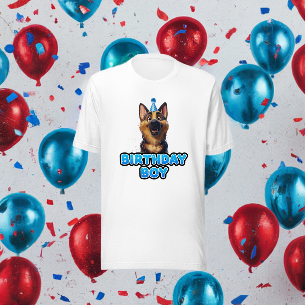 Men's Birthday Boy German Shepherd Puppy T-Shirt