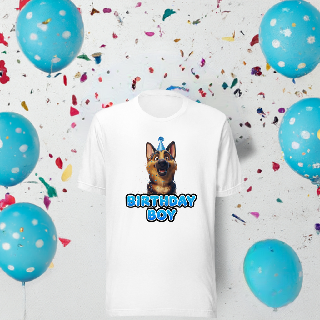 Men's Birthday Boy German Shepherd Puppy T-Shirt